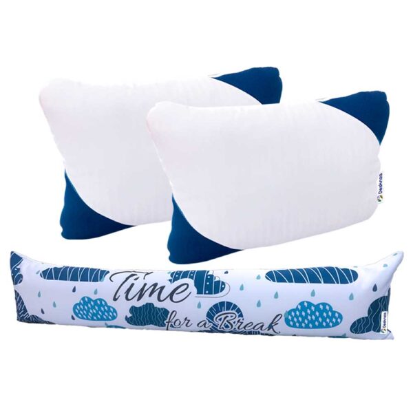 Combo 2 Almohadas Be Fresh Firmesa Media + 1 Body Pillow Microperlas - Imagen 1