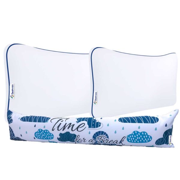 Combo 2 Almohadas Duo Sense Firmesa Media + 1 Body Pillow Microperlas - Imagen 1