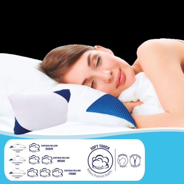Combo 2 Almohadas Be Fresh Firmesa Media + 1 Side Sleeper - Imagen 6
