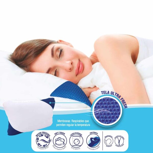 Combo 2 Almohadas Be Fresh Firmesa Media + 1 Side Sleeper - Imagen 5