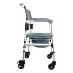 Comodo Sanitario Plegable Con Ruedas En Aluminio Anodizado